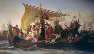 د بویلون د ګوډفري (c.1060-1100) او د هغه ورور، بالډوین، په 1097، 1854 کې د باسفورس څخه تیریدل